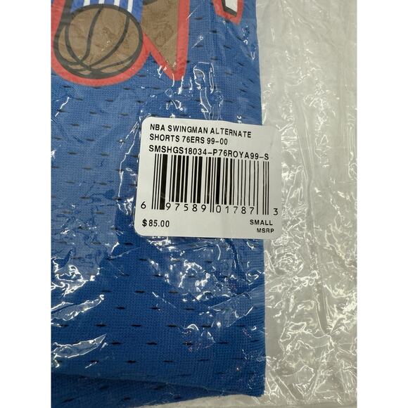 Mitchell & Ness Swingman Shorts Philadelphia 76ers Alternate 99-00 Size Small - Picture 10 of 10